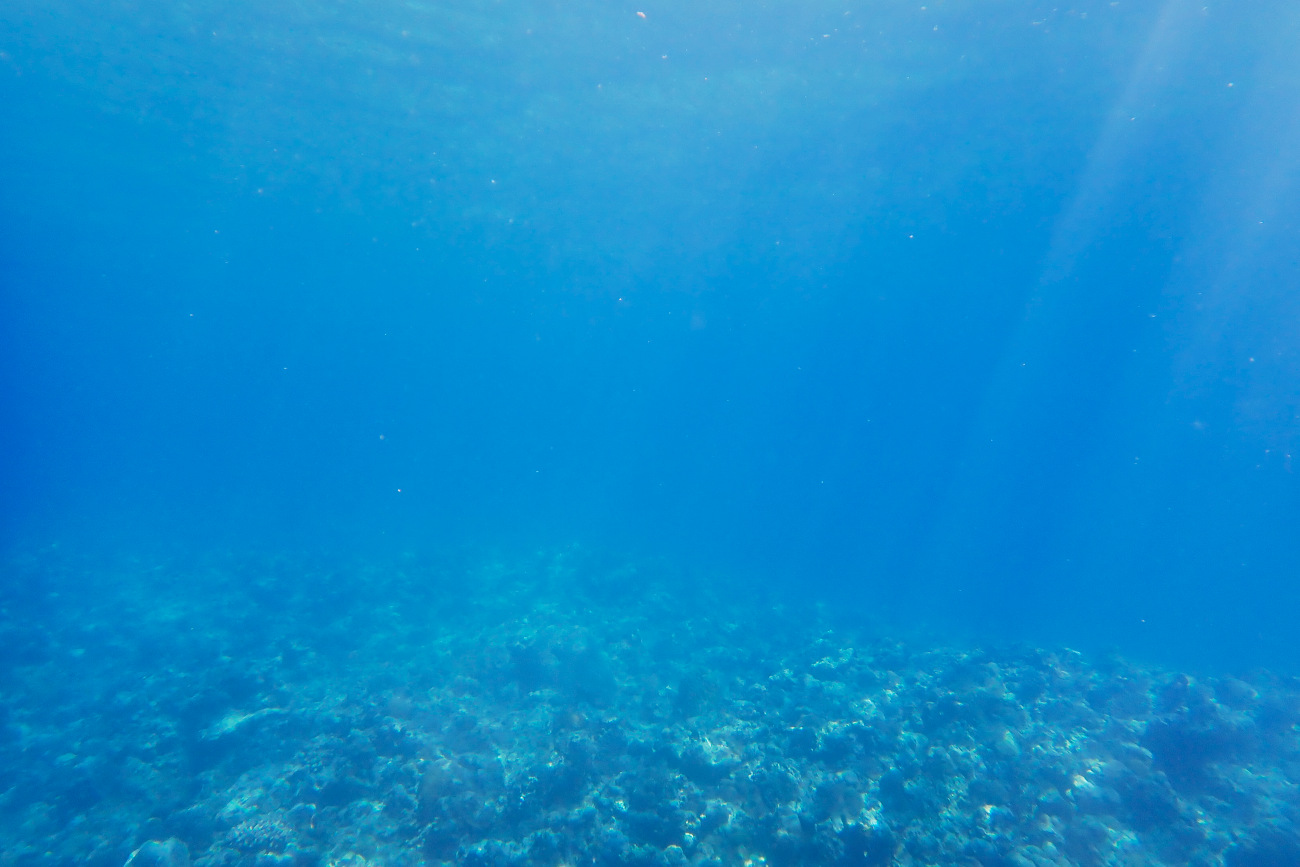 青い明るい海