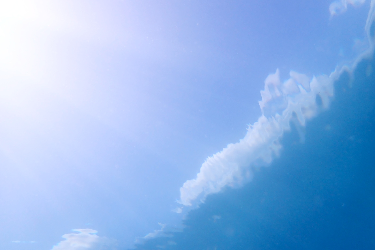 水中から見る青空